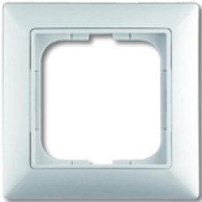 Одноместная рамка с декоративной накладкой ABB Basic 55 (белая)