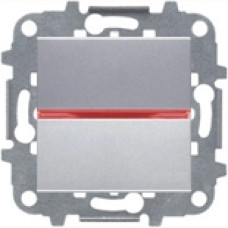 Переключатель одноклавишный с подсветкой, 16А, ABB ZENIT (серебристый)