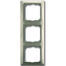 Трехместная рамка с декоративной накладкой ABB Basic 55 (шампань)
