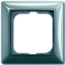 Одноместная рамка с декоративной накладкой ABB Basic 55 (голубая)