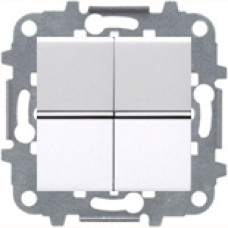 Переключатель 2-клавишный, 16А, ABB ZENIT (белый)