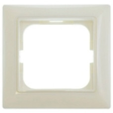 Одноместная рамка с декоративной накладкой ABB Basic 55 (слоновая кость)
