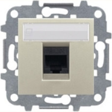 Розетка телефонная, 6 контактов, одноместная, ABB ZENIT (шампань)